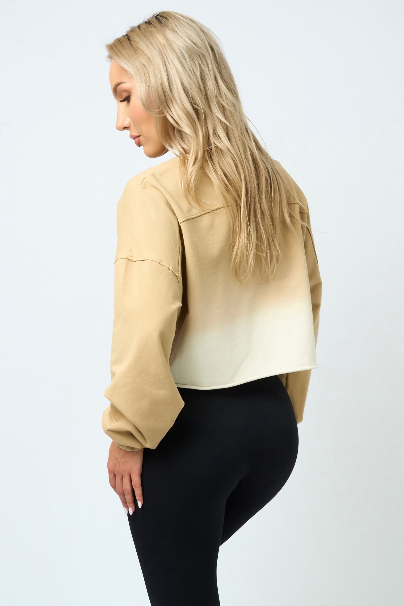 Beige CROP DEGRADEE blouse