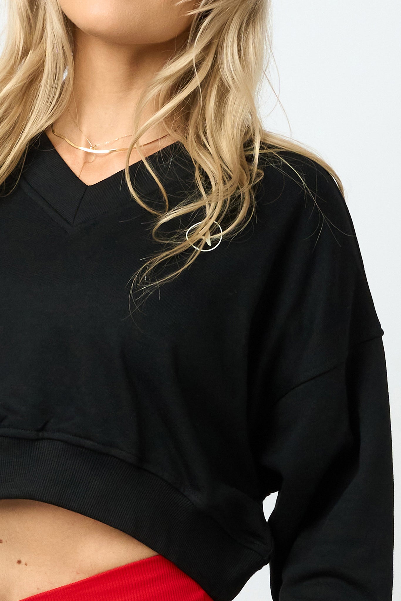 CROP CLASSIC Black Blouse