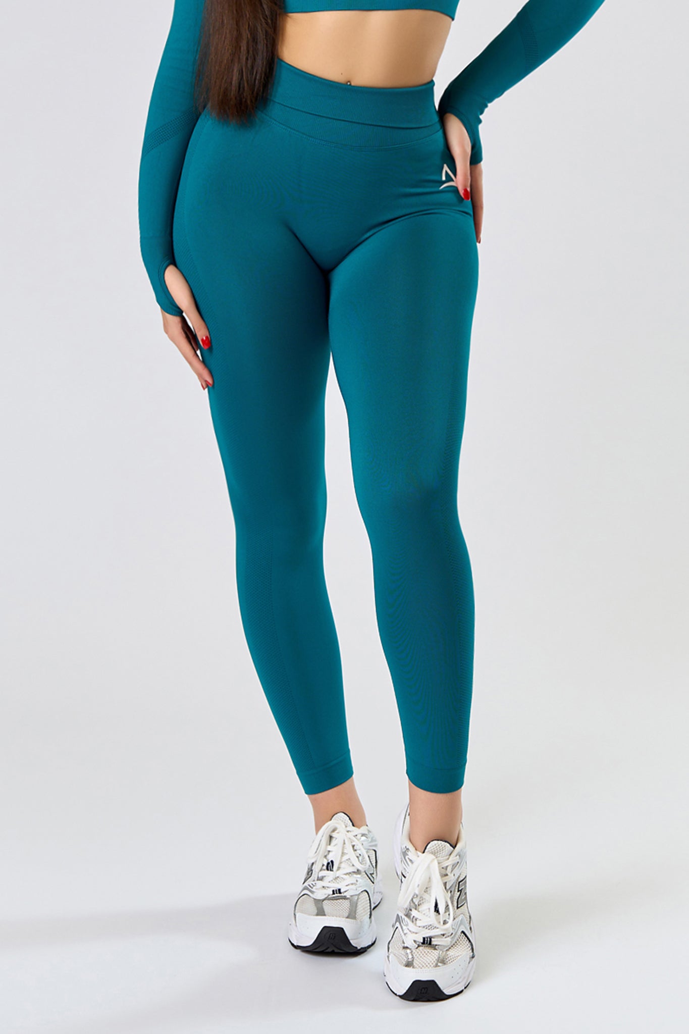 SEAMLESS LONG Tights Turquoise