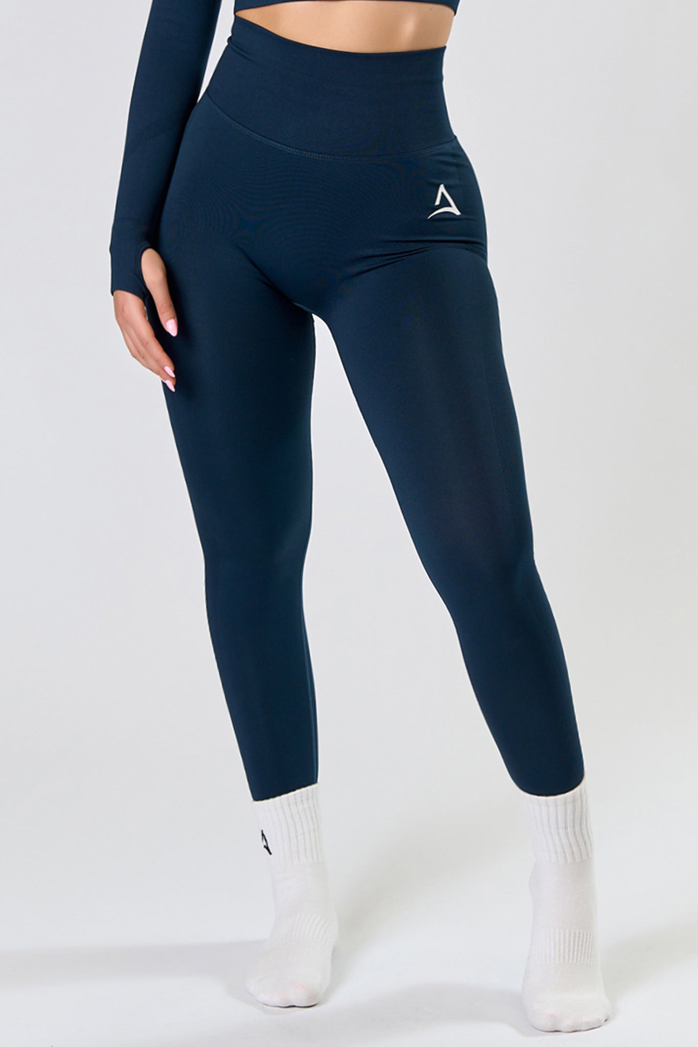 SEAMLESS LONG tights Petrol green