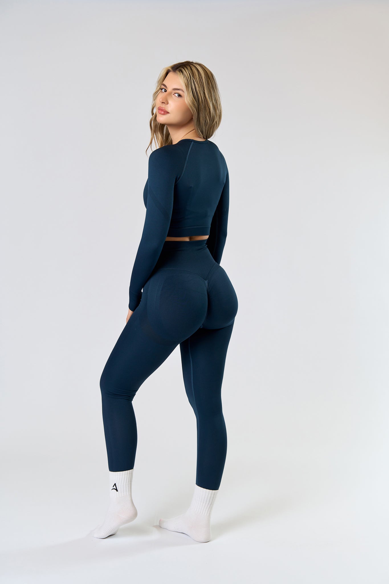 SEAMLESS LONG tights Petrol green