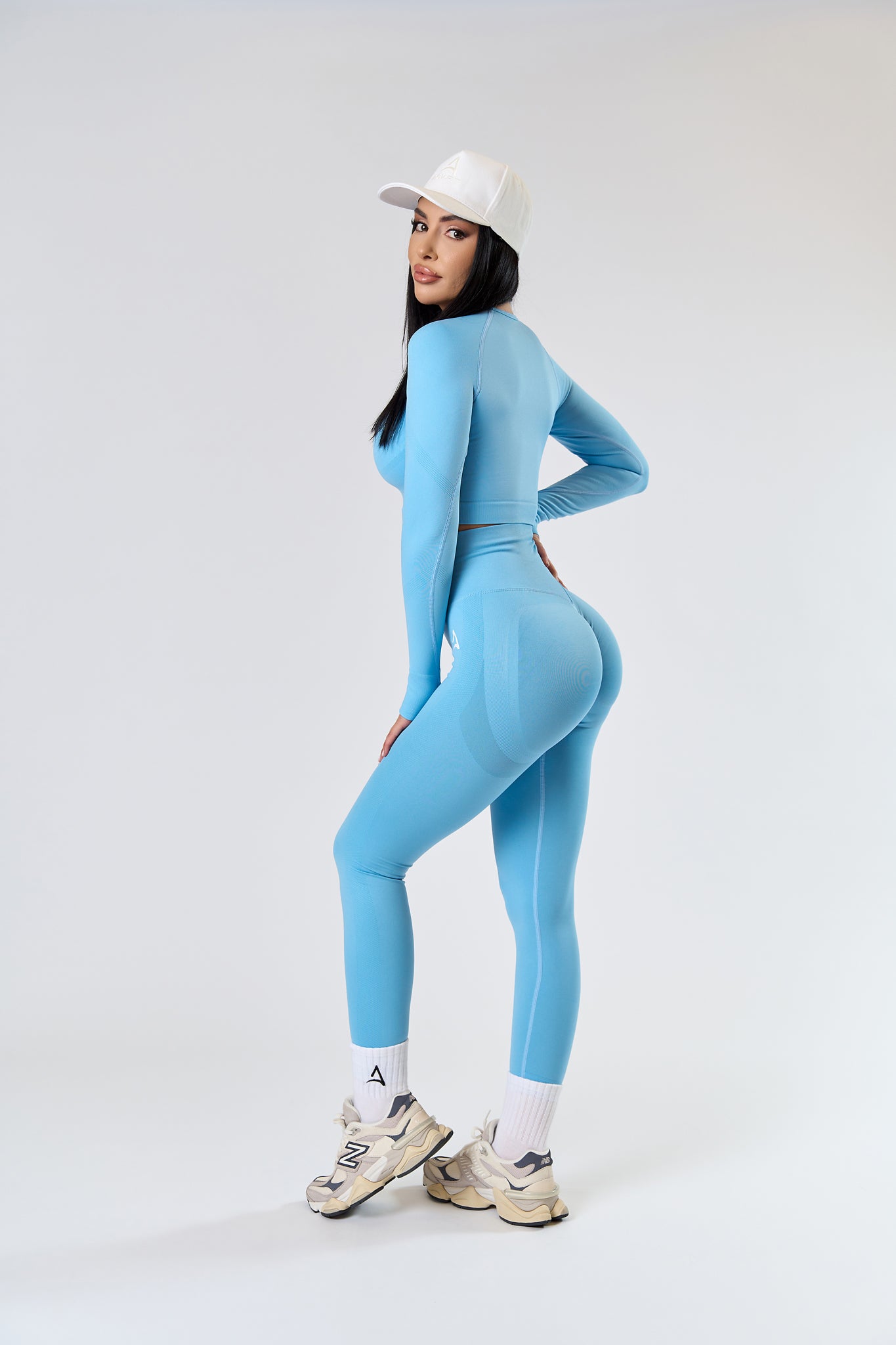 SEAMLESS LONG Tights Light blue