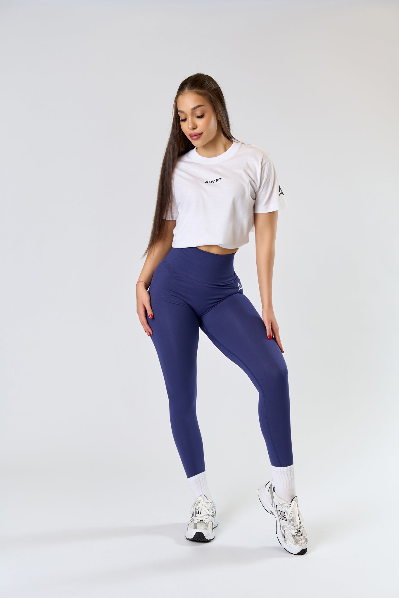 SEAMLESS LONG Tights Navy Blue