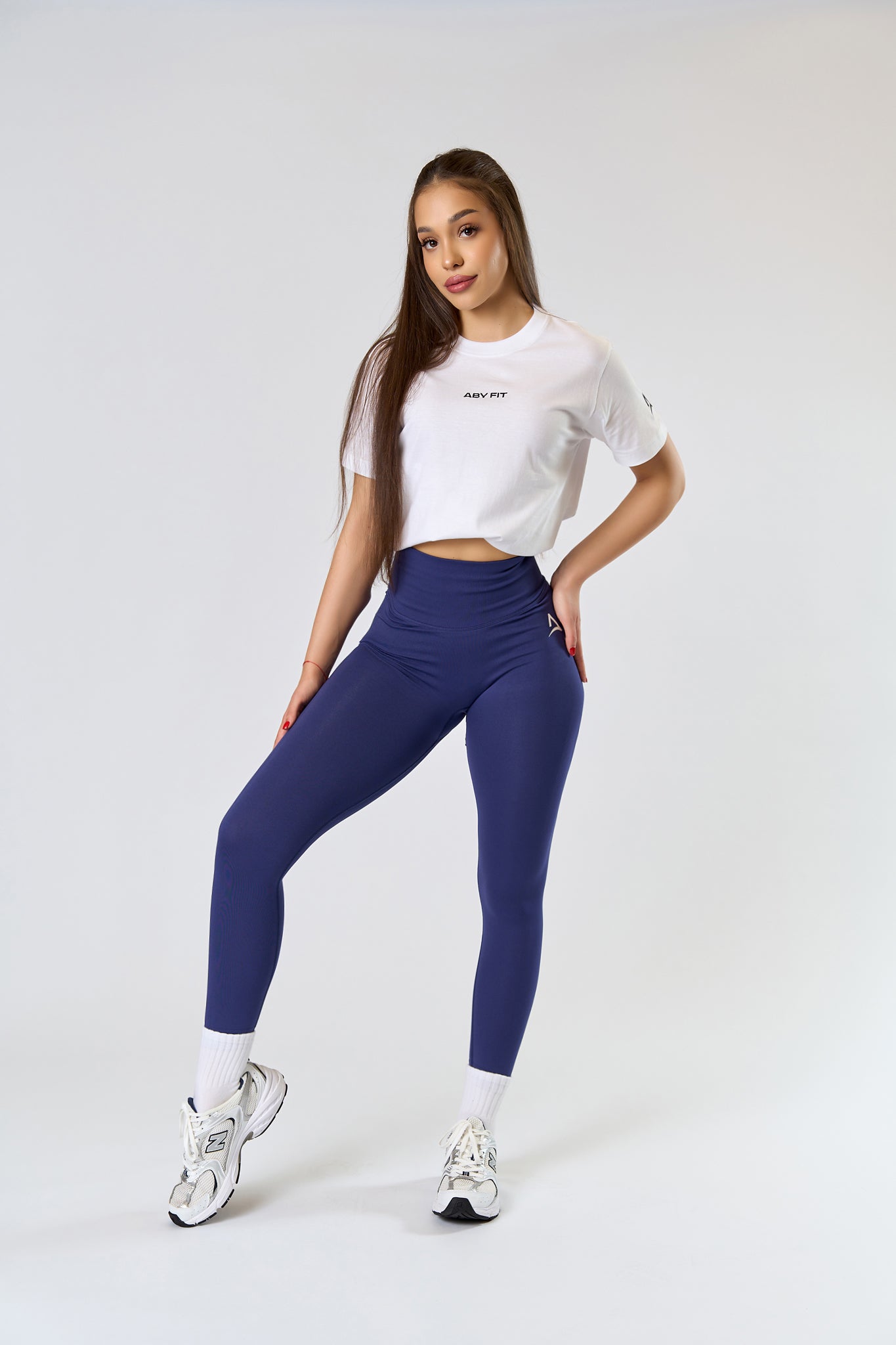 SEAMLESS LONG Tights Navy Blue