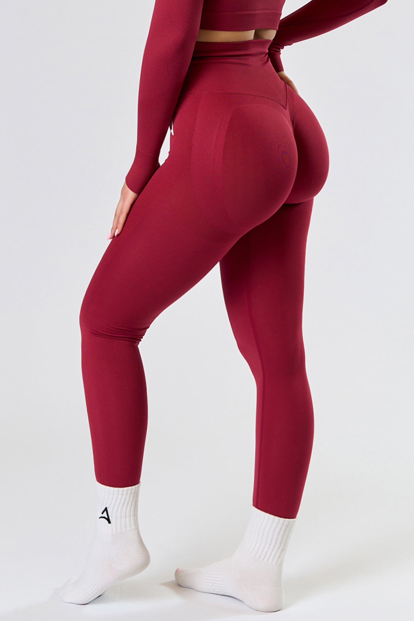 SEAMLESS LONG Tights Cherry