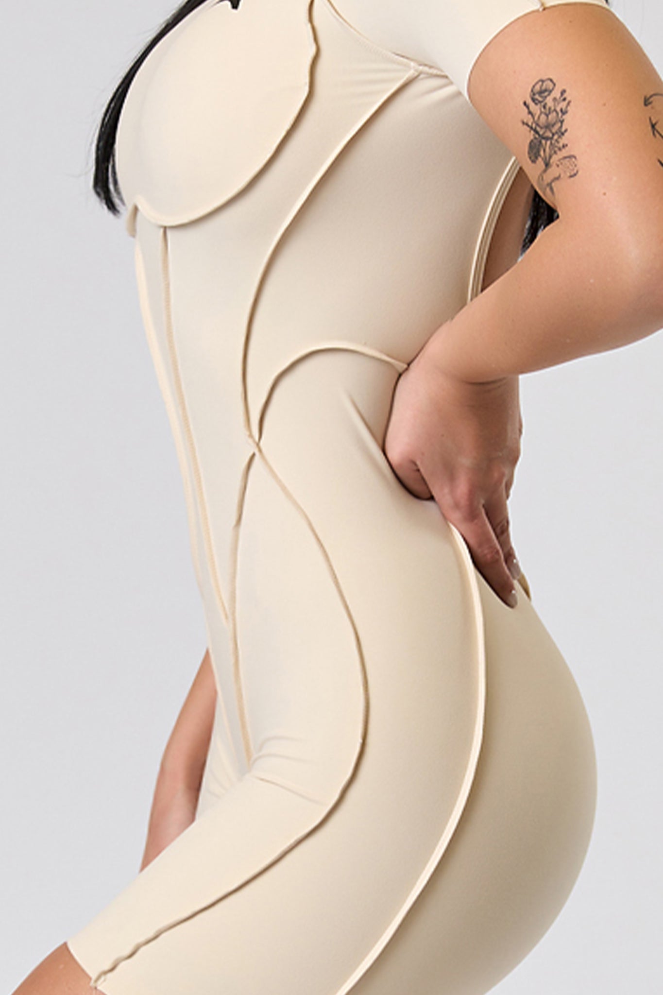 BODY TRACE SHORT Jumpsuit Nude