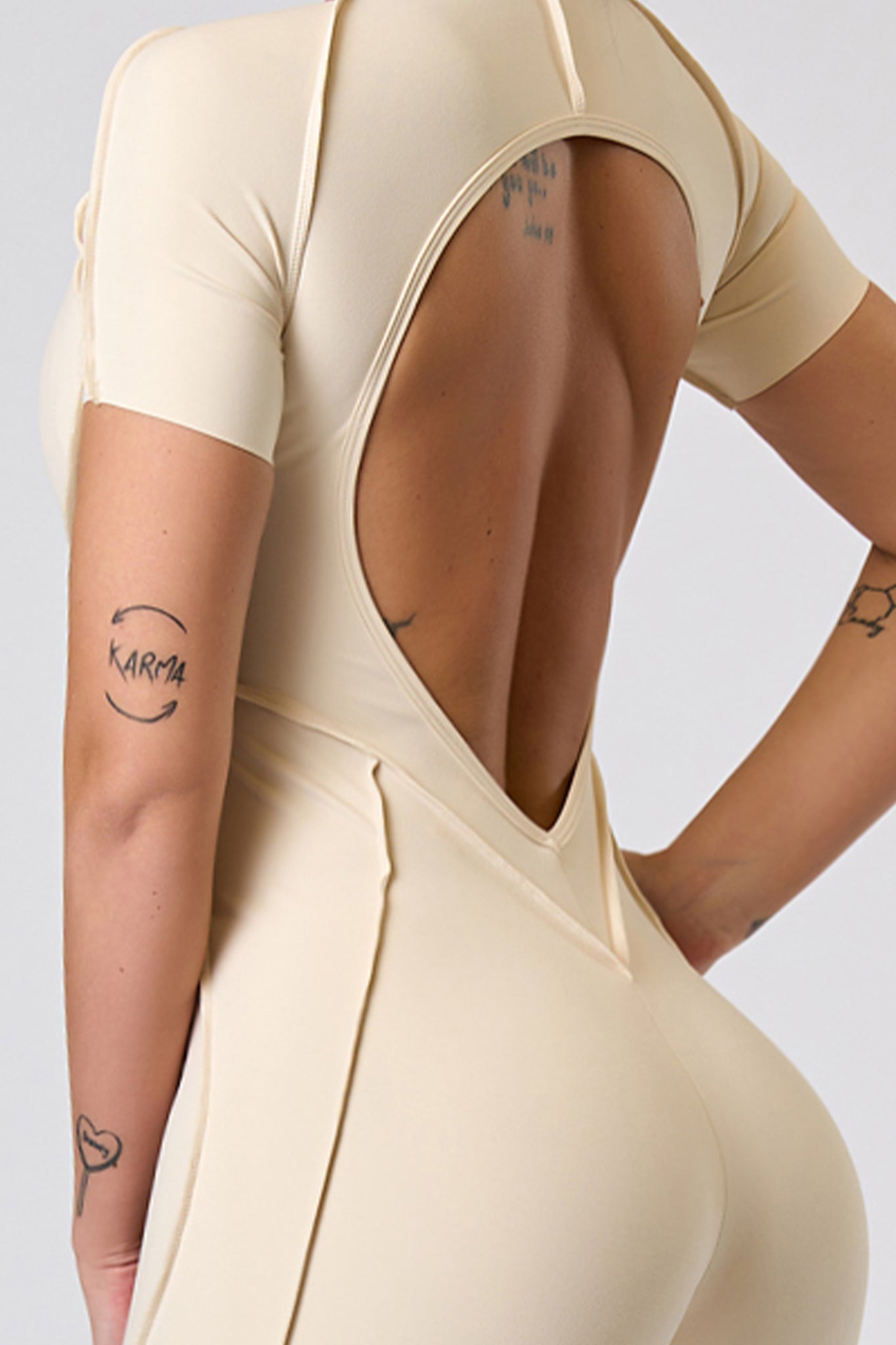 BODY TRACE SHORT Jumpsuit Nude