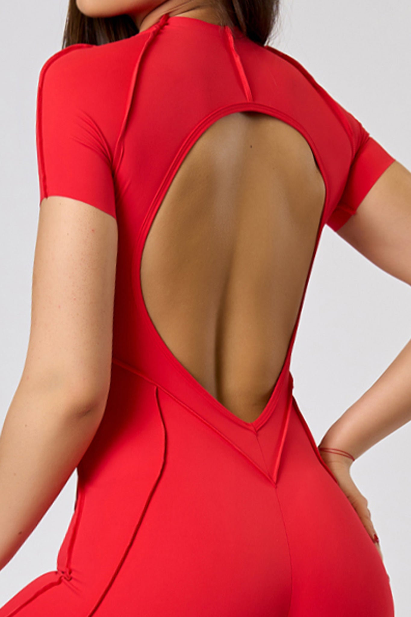 BODY TRACE SHORT Jumpsuit Red