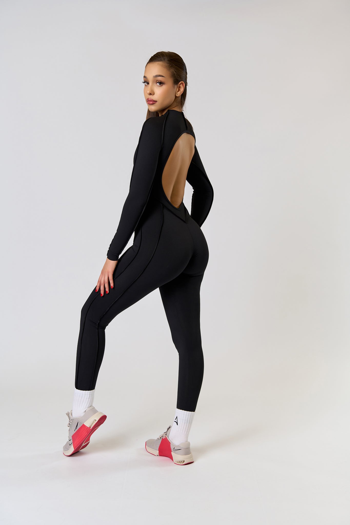 BODY TRACE LONG Jumpsuit Black