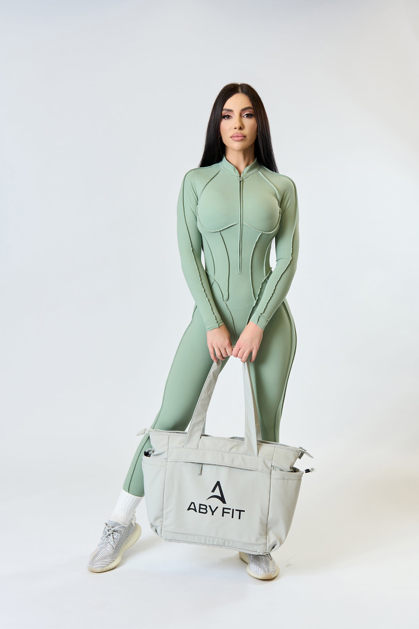 GLAM FIT LONG Jumpsuit Green