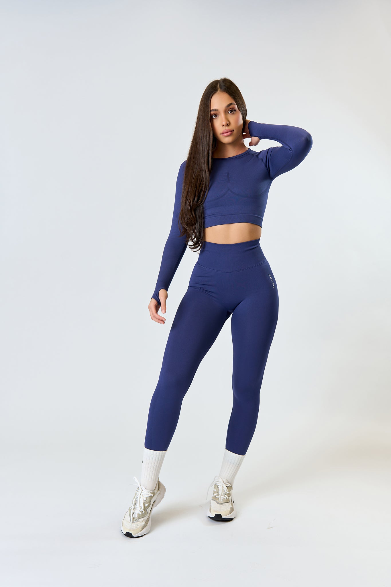 SEAMLESS LONG Tights Navy Blue
