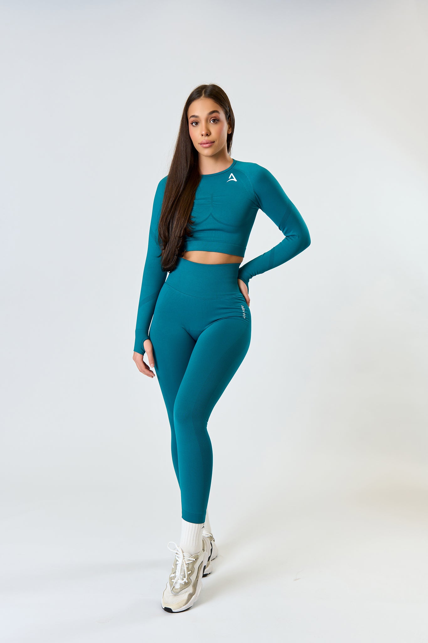 SEAMLESS LONG Tights Turquoise