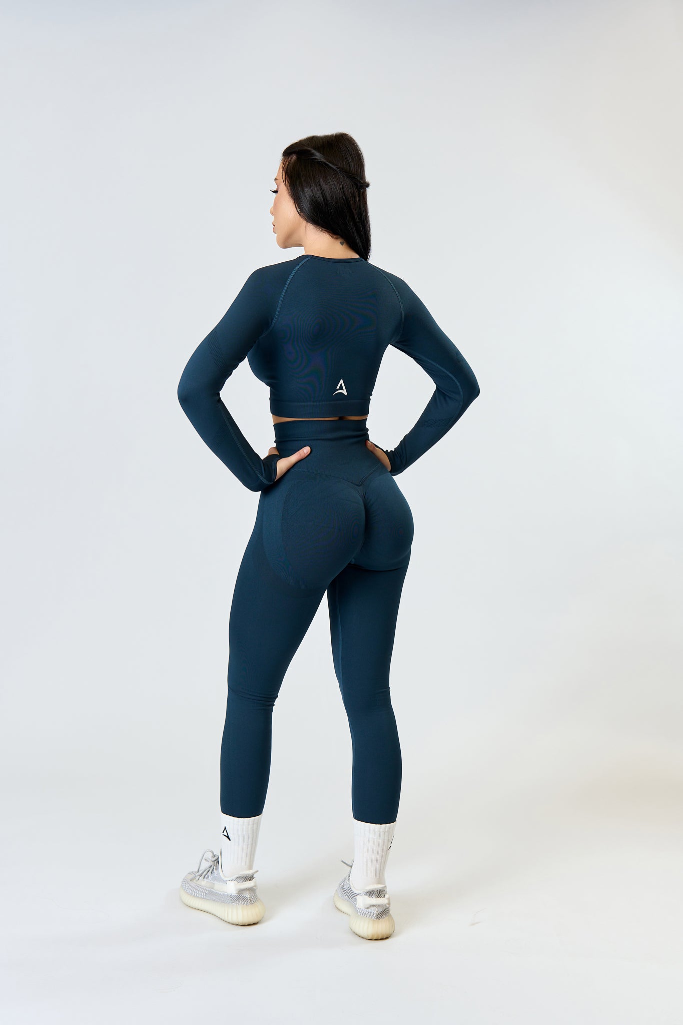 Set SEAMLESS LONG Petrol green