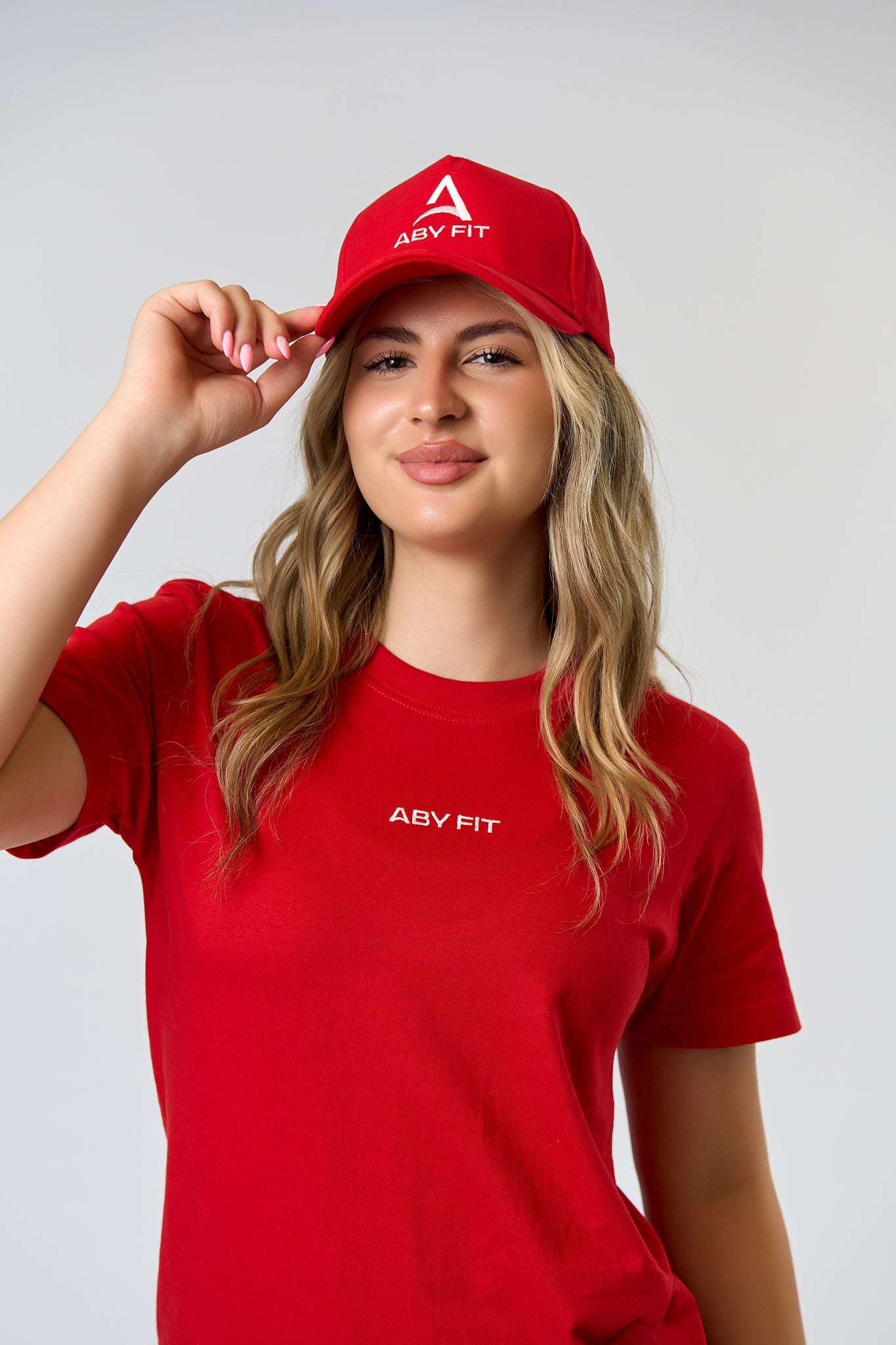 WHITE LOGO Red Cap