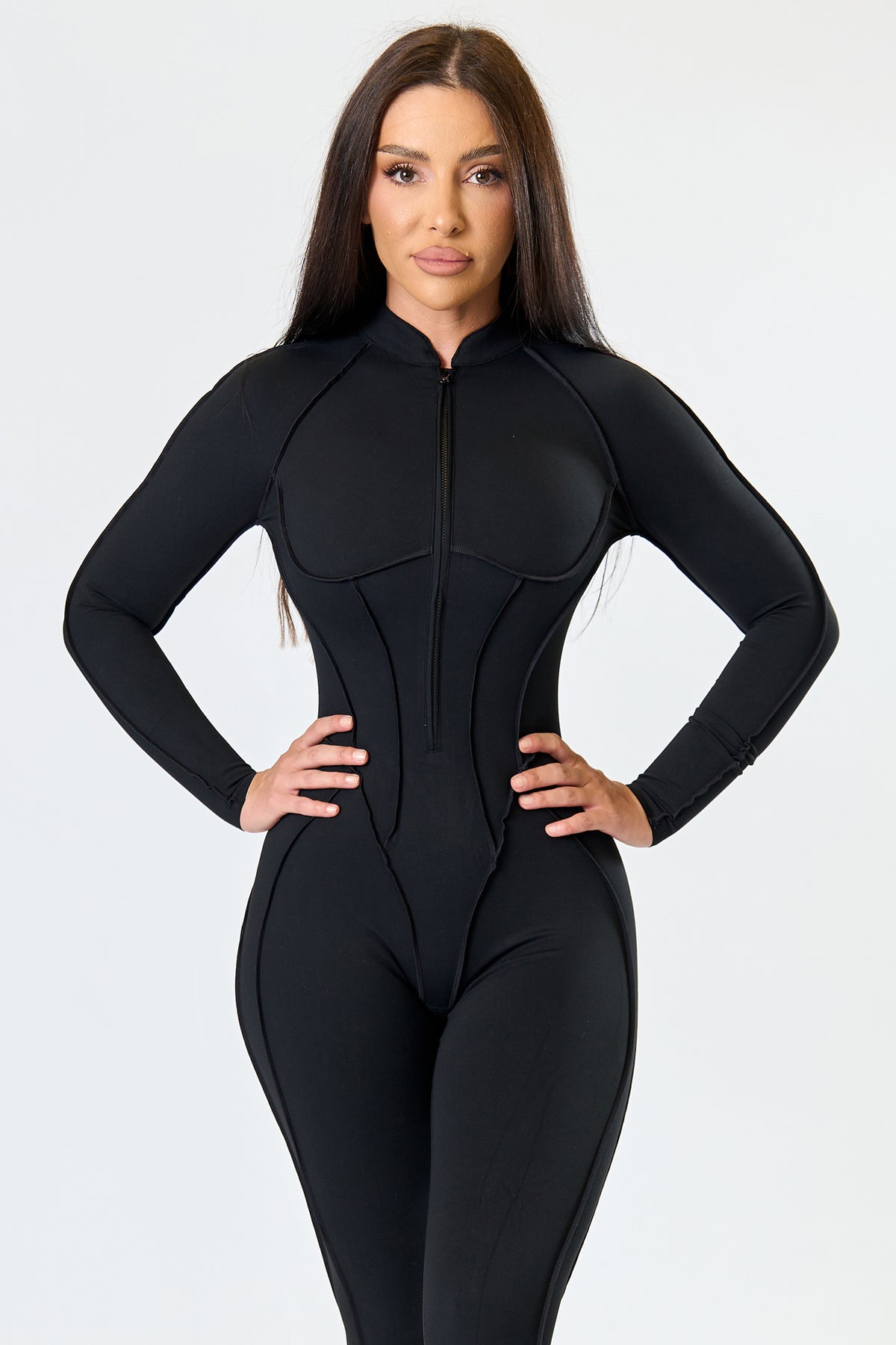 GLAM FIT LONG Jumpsuit Black