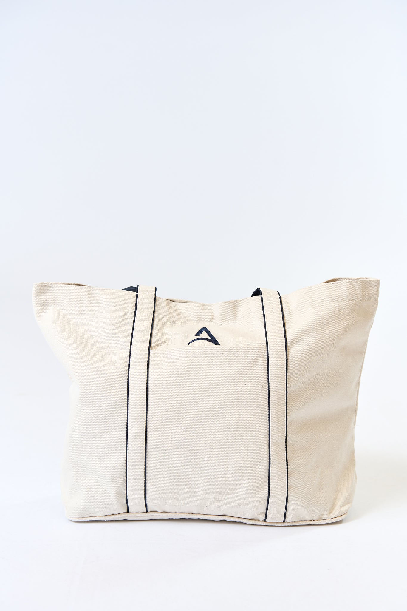 EVERYDAY TOTE Bag Nude with Navy Blue