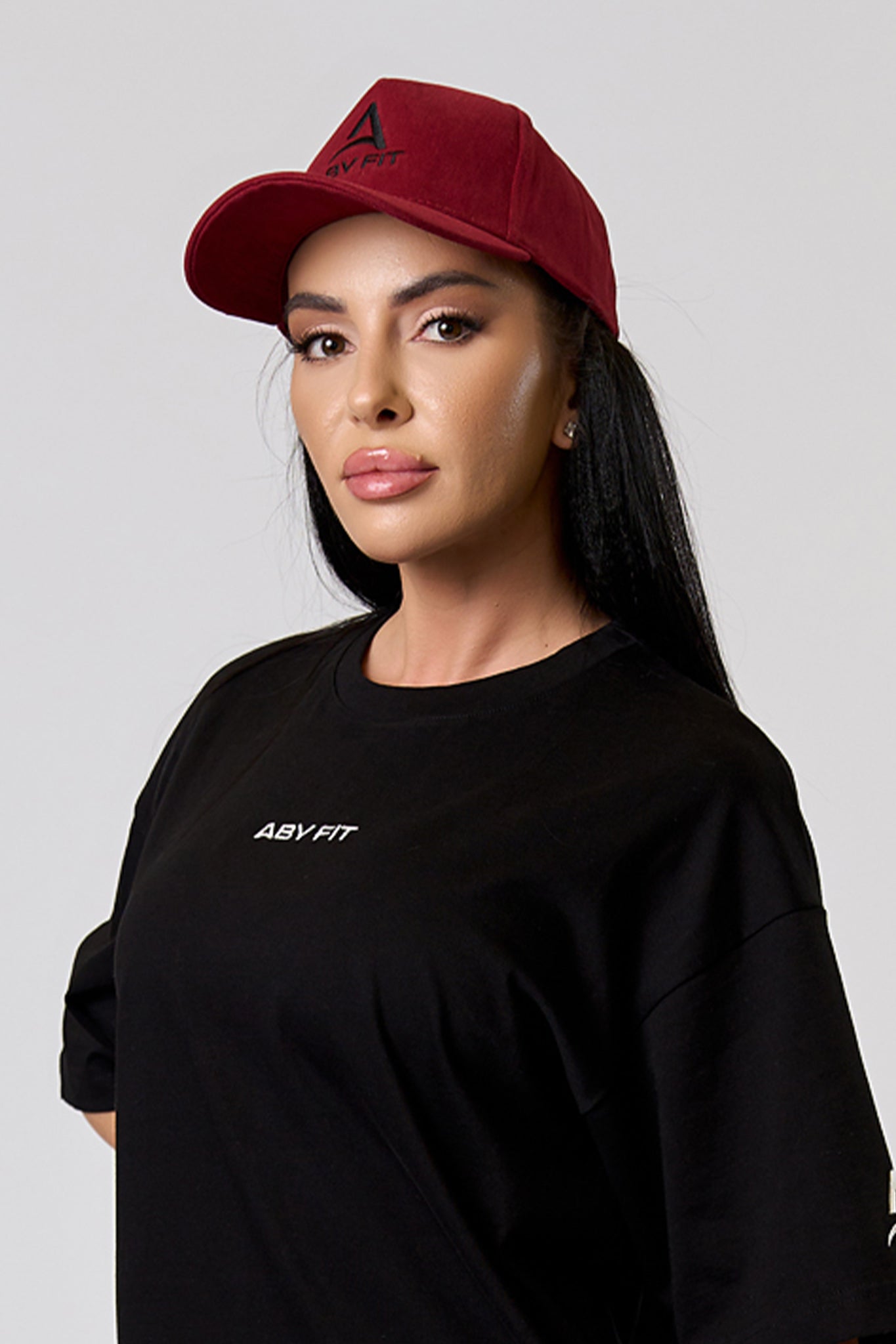 BLACK LOGO Cap Cherry