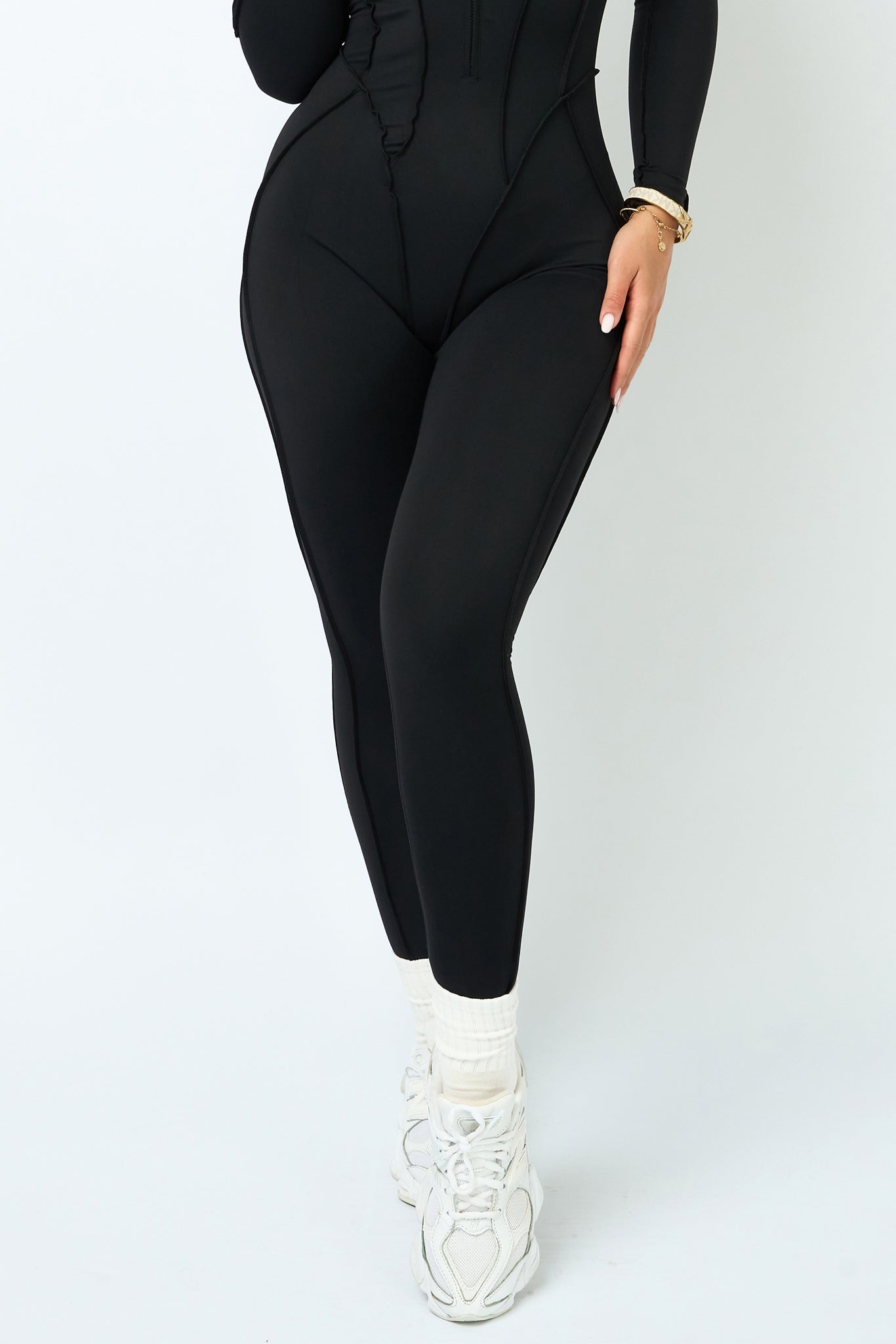 GLAM FIT LONG Jumpsuit Black