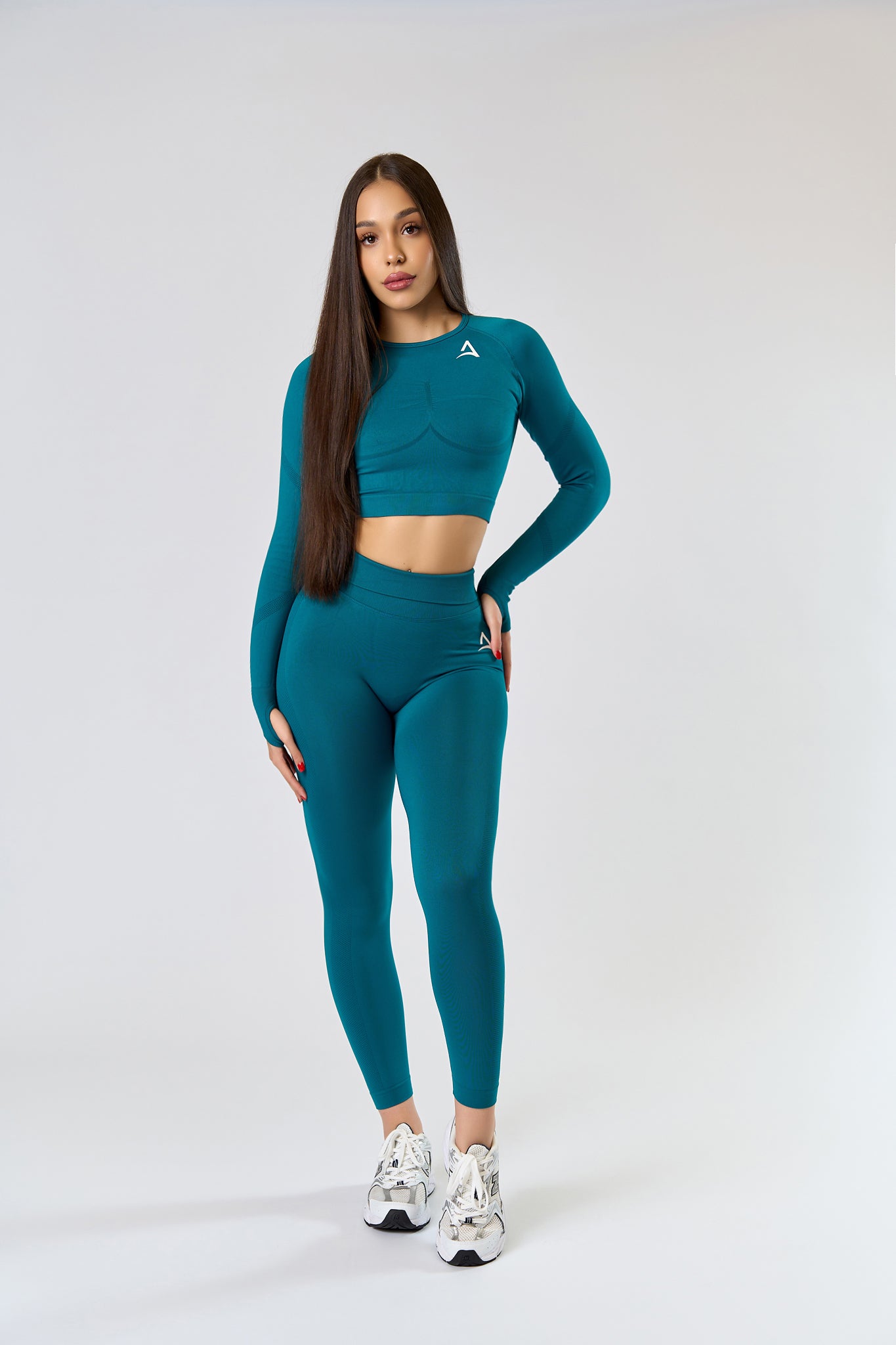 SEAMLESS LONG Tights Turquoise