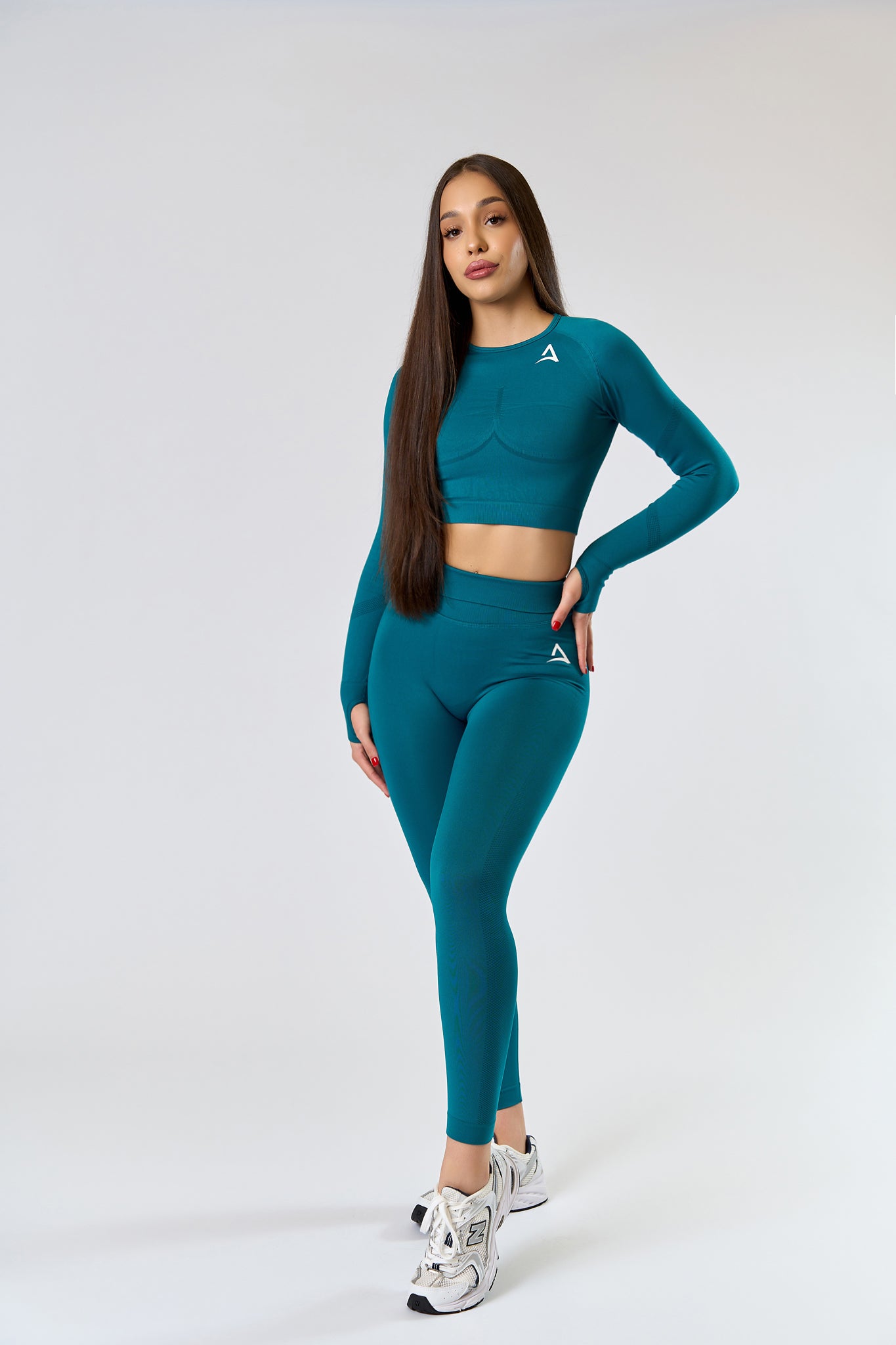 SEAMLESS LONG Set Turquoise