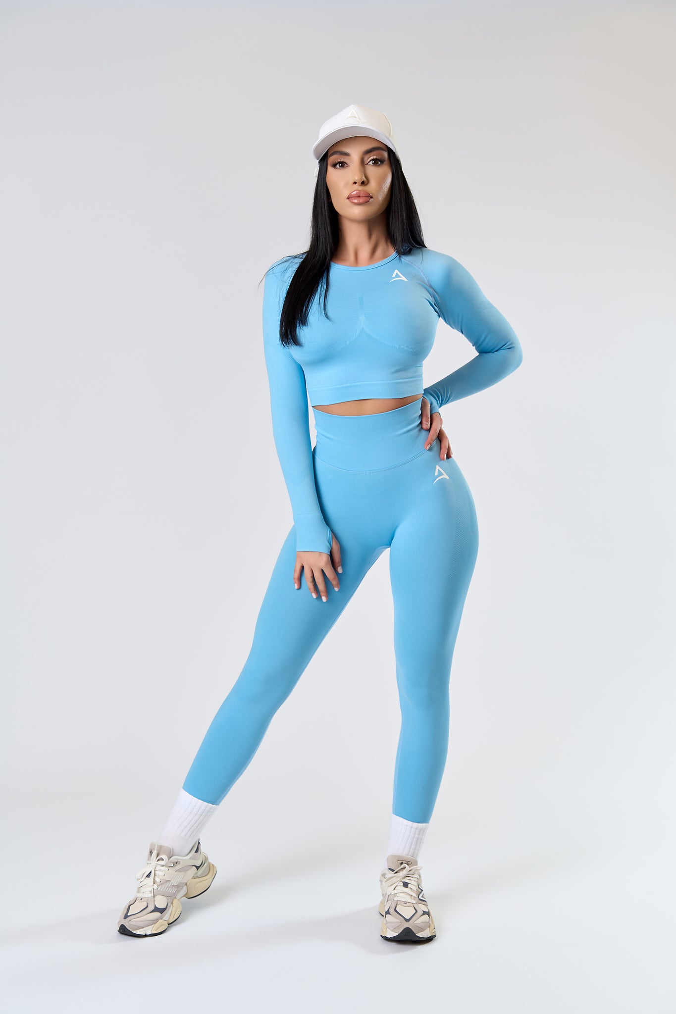 SEAMLESS LONG Tights Light blue