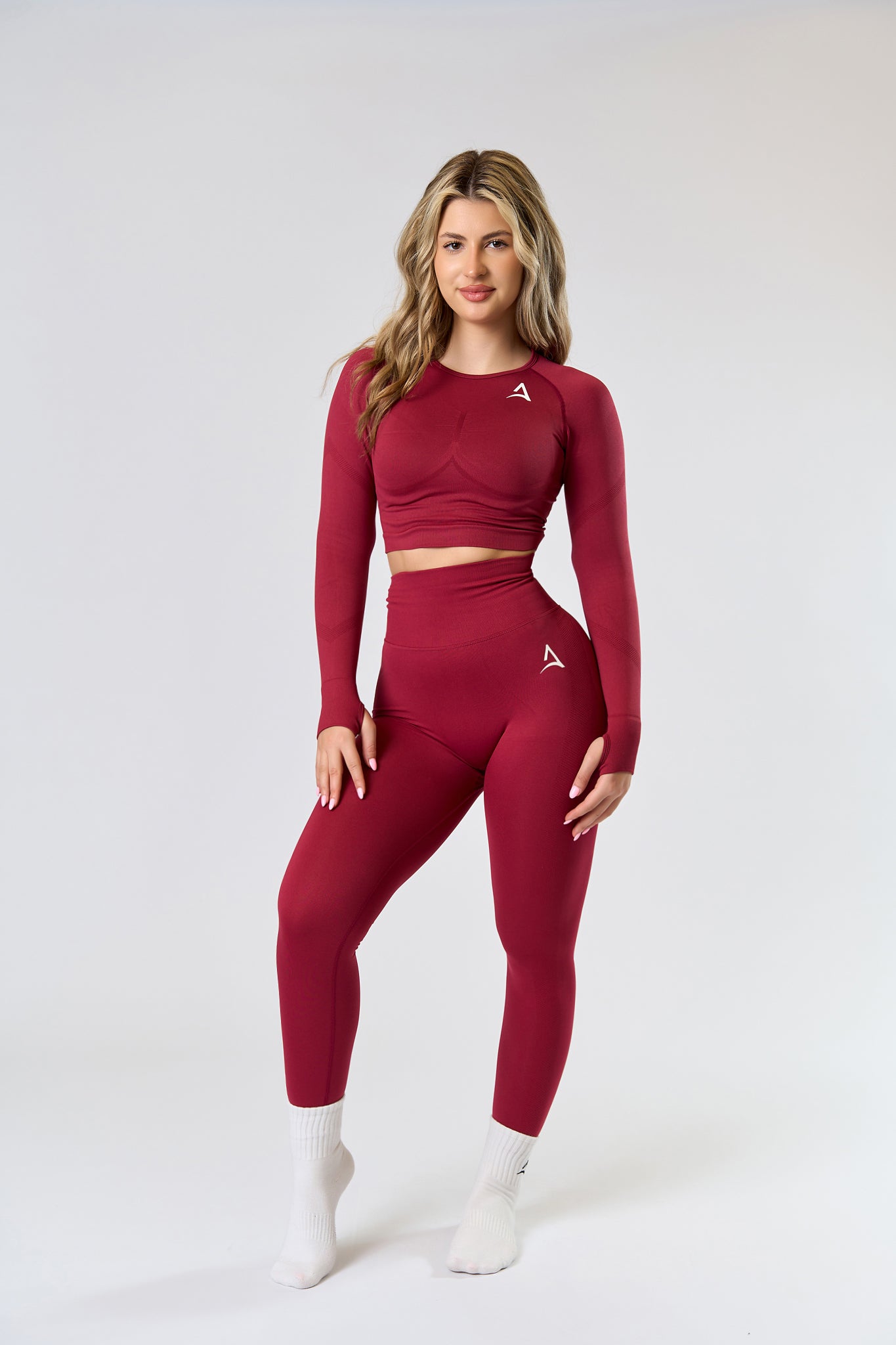 SEAMLESS LONG Tights Cherry
