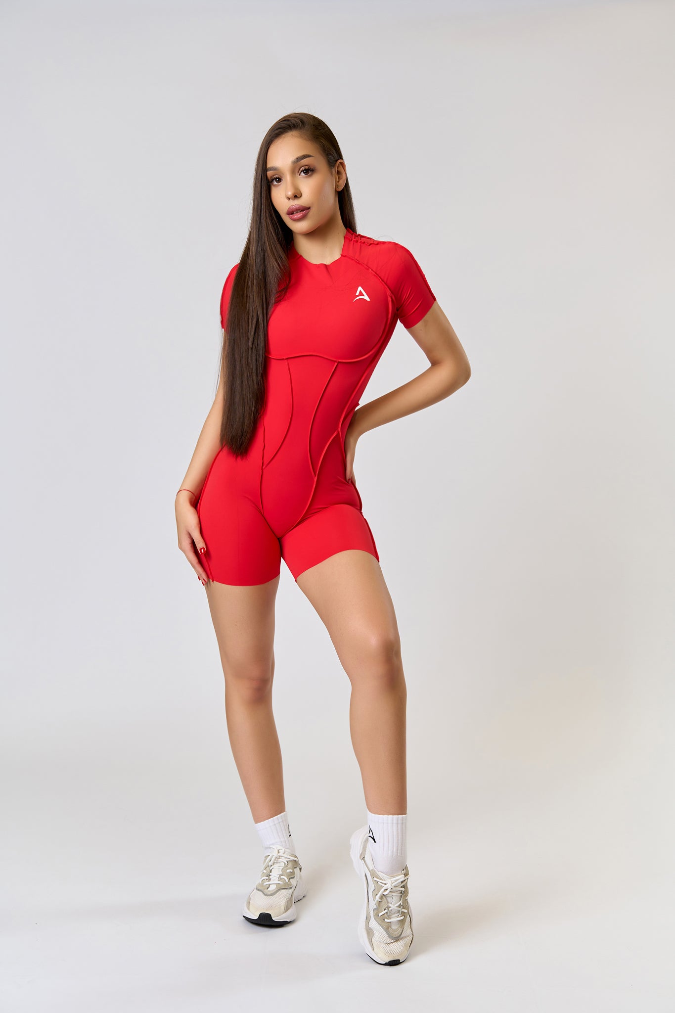 BODY TRACE SHORT Jumpsuit Red