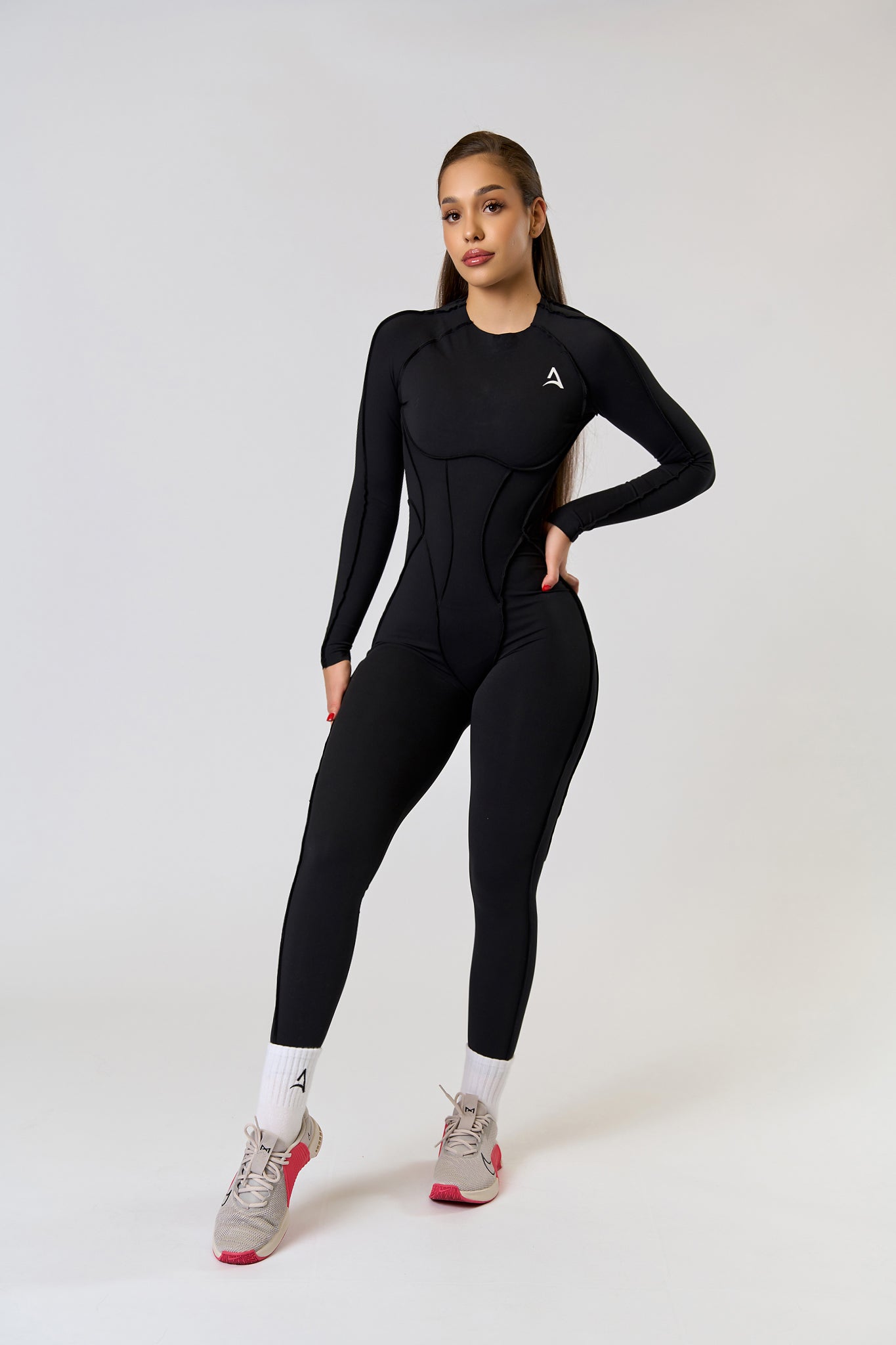 BODY TRACE LONG Jumpsuit Black