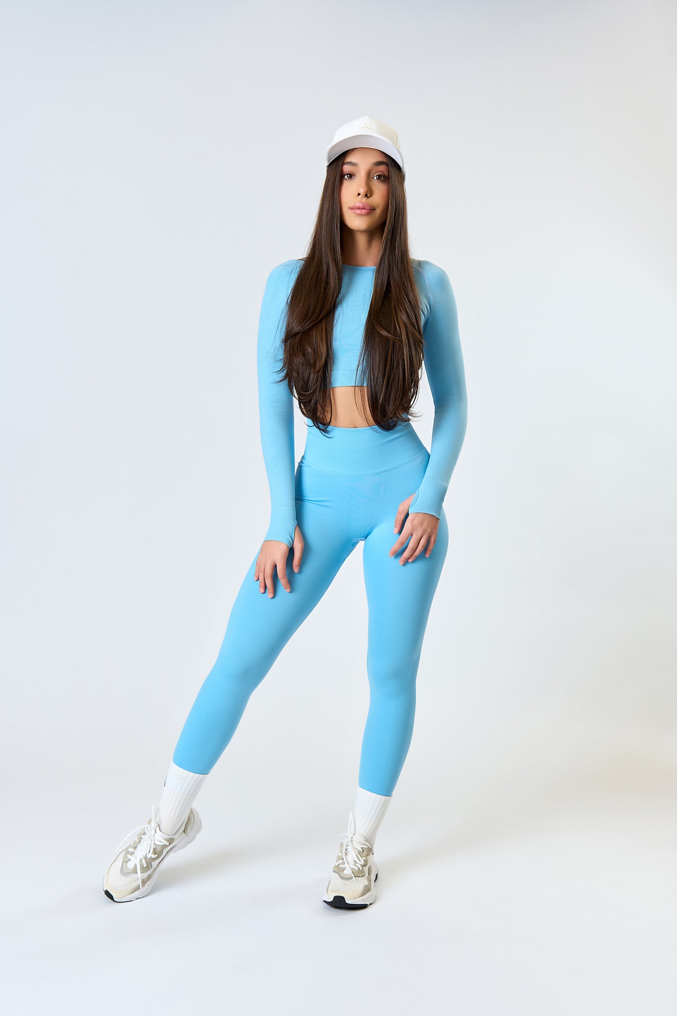 SEAMLESS LONG Set Light blue