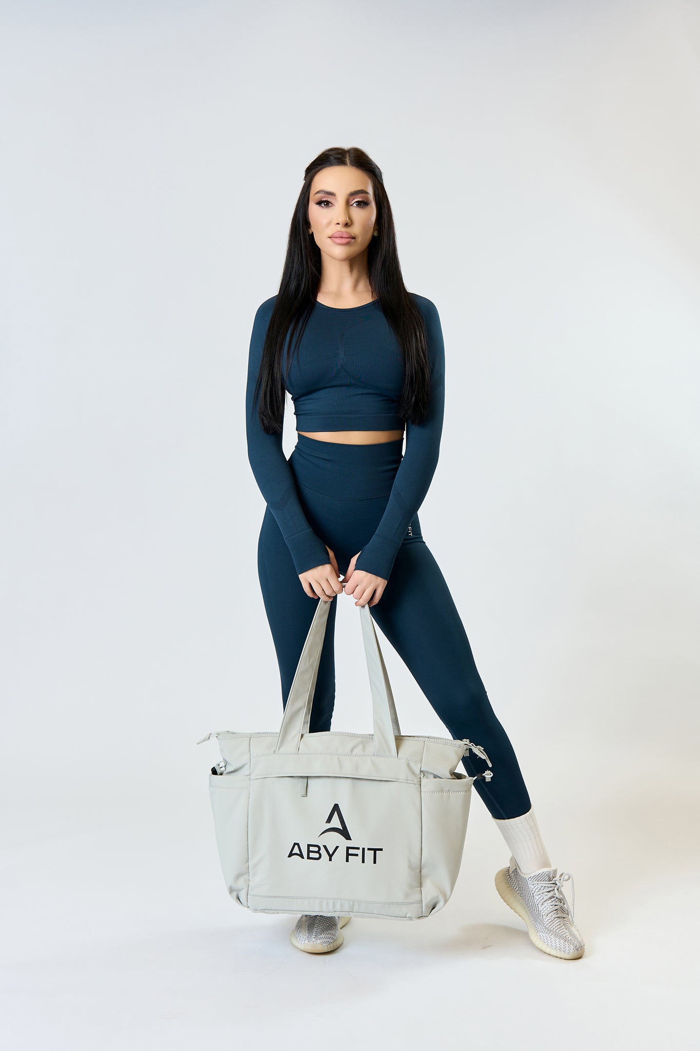 SEAMLESS LONG tights Petrol green