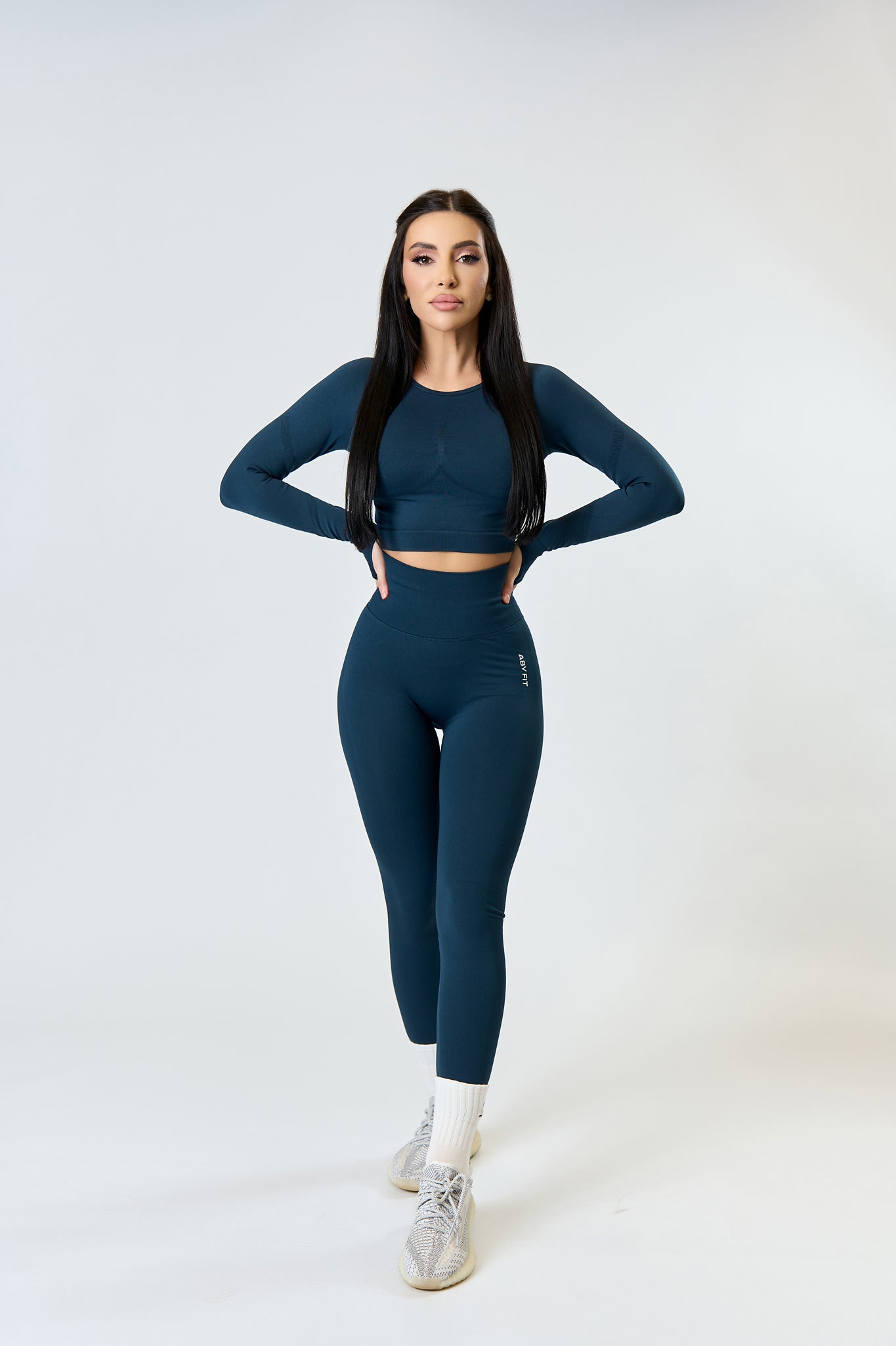 SEAMLESS LONG tights Petrol green