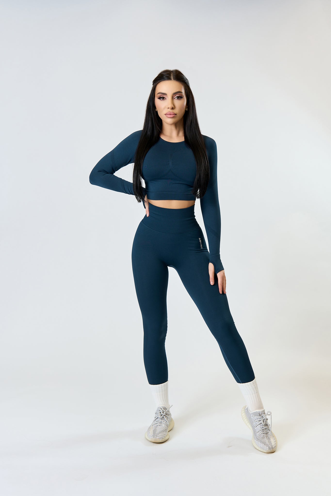 Set SEAMLESS LONG Petrol green