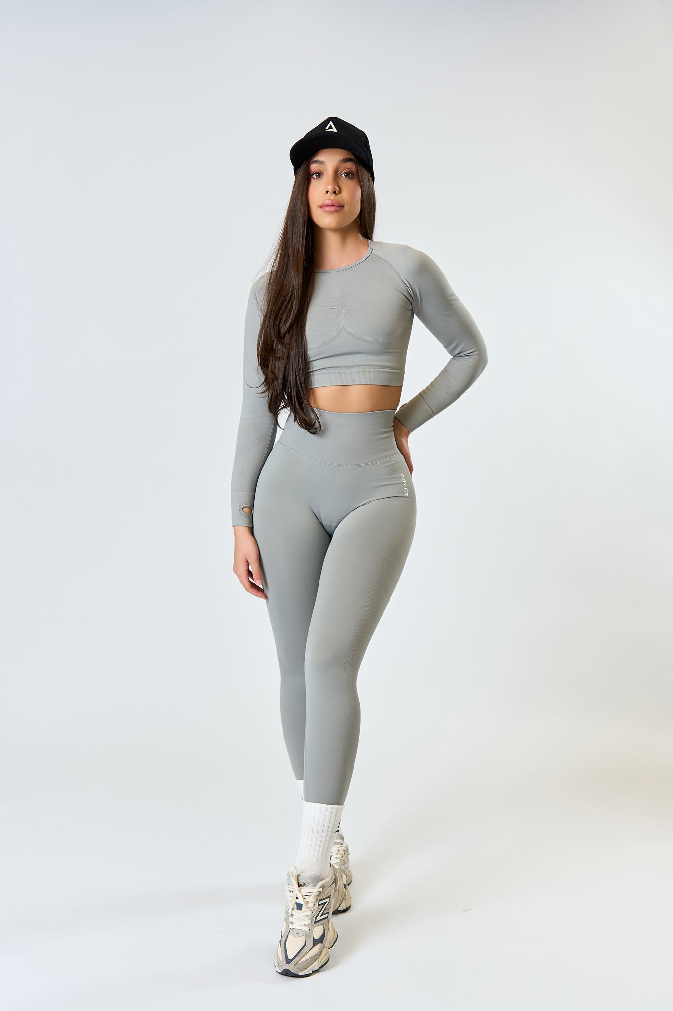 SEAMLESS LONG Tights Light grey