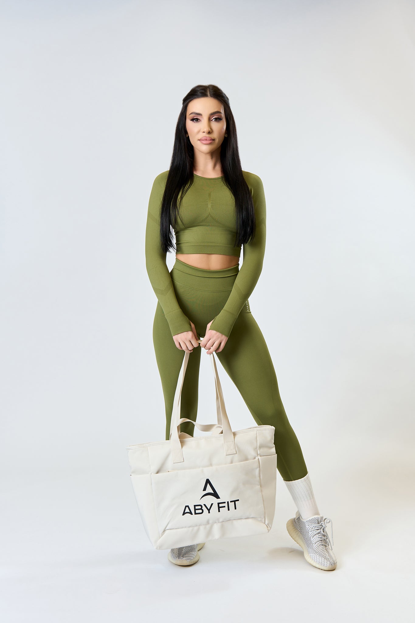 SEAMLESS LONG tights Petrol green