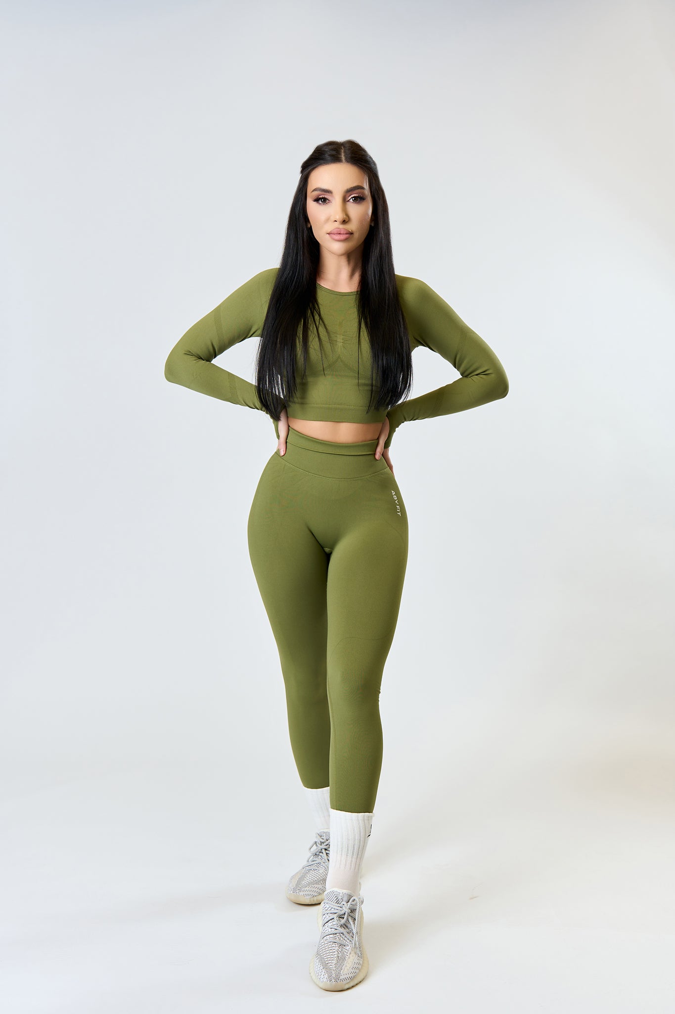 SEAMLESS LONG tights Petrol green
