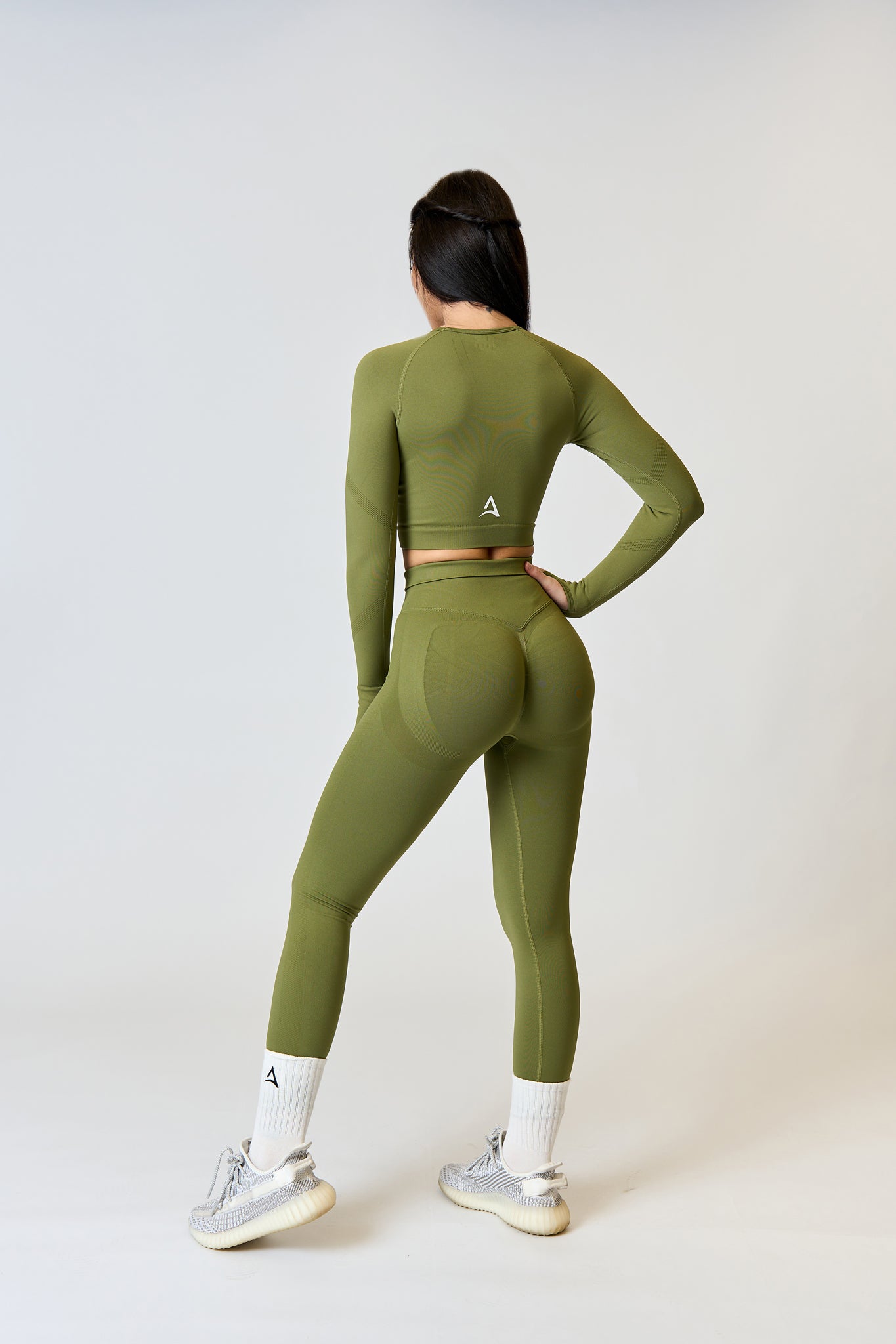 SEAMLESS LONG tights Petrol green
