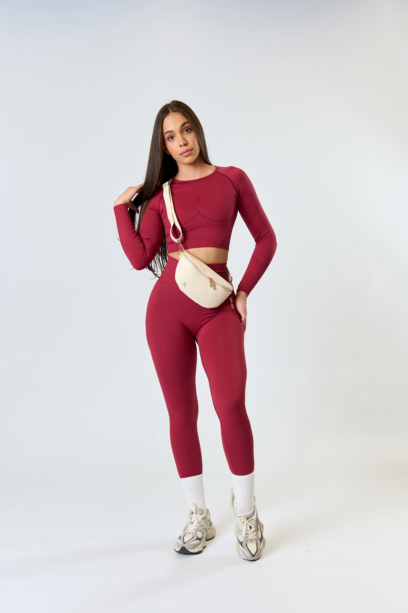 SEAMLESS LONG Tights Cherry