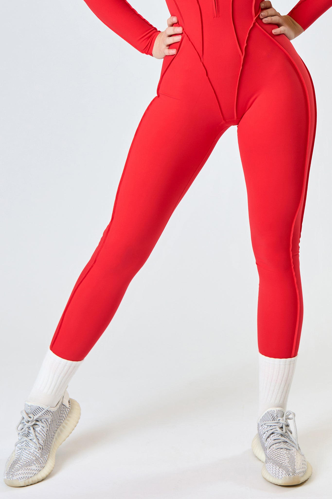 GLAM FIT LONG Jumpsuit Red