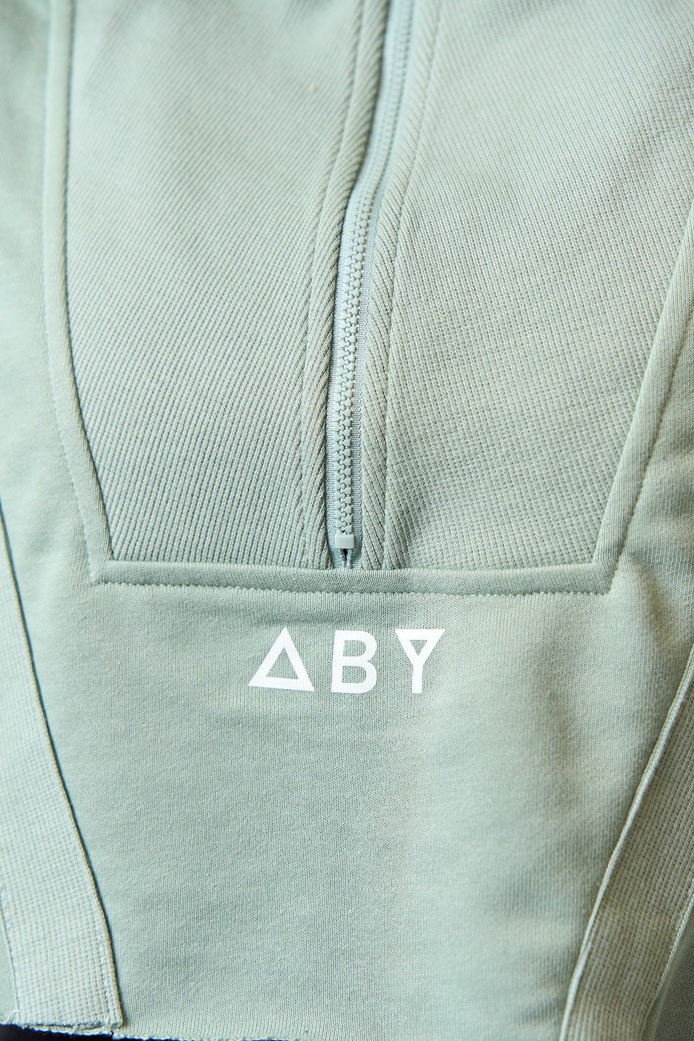 CROP ZIP blouse Mint green