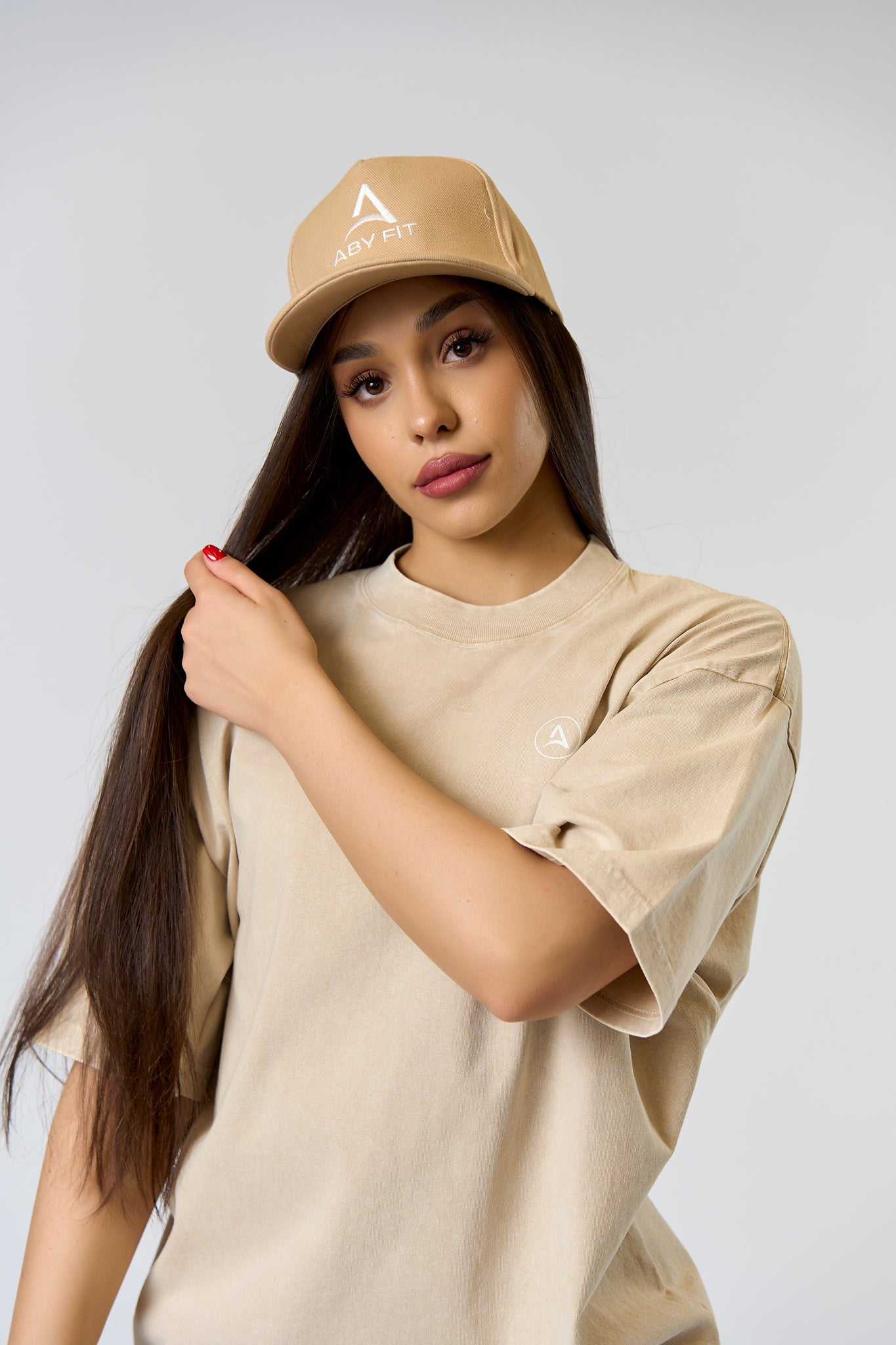 WHITE LOGO Beige cap